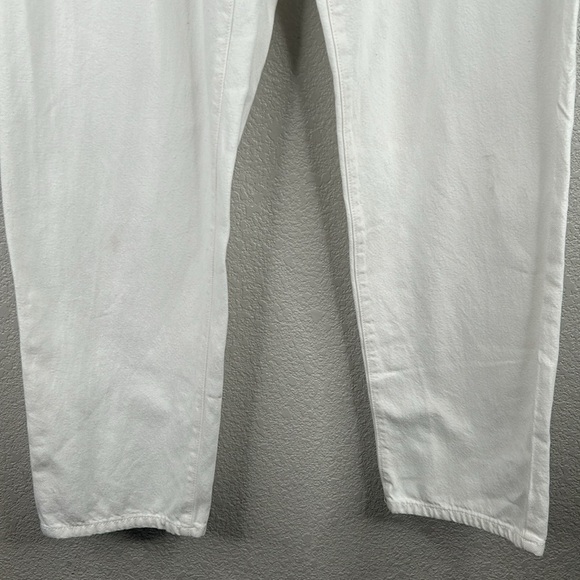 LOFT White Paper Bag Waist Front Tie Straight Leg Button Fly Jeans Size Small - Picture 3 of 10